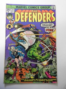 The Defenders #29 (1975) VG Condition centerfold detached at one staple