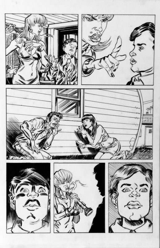 DEAN KOTZ Original Published Art, TRAILER PARK of TERROR #9 page 20, Zombies