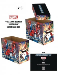FCBD Marvel Comics Spider-man Short Comic Storage Box- 5 Pack Bundle