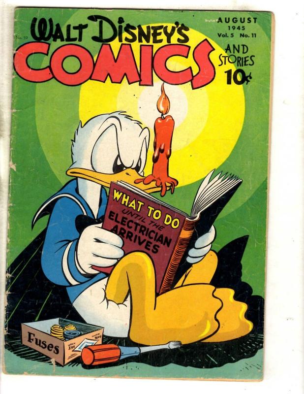 Walt Disney's Comics & Stories # 59 VG Golden Age Dell Comic Book Donald JL15