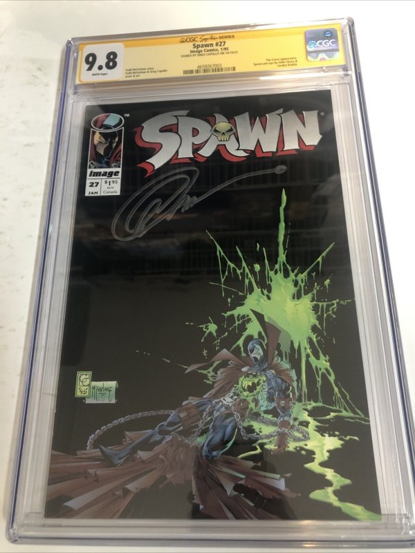 Spawn (1995) # 27 (CGC 9.8 SS) Signed Greg Capullo * Image Comics * Census = 7