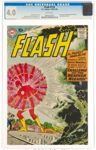 The Flash #110 (DC, 1959) CGC VG 4.0