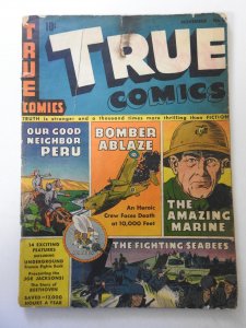 True Comics #29 GD Condition! Moisture damage, rusty staples