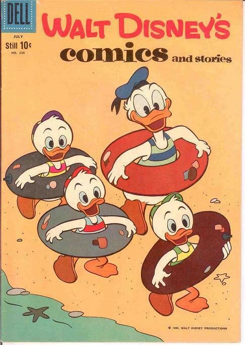 WALT DISNEYS COMICS & STORIES 238 F+  July 1960 COMICS BOOK