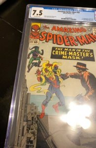 The Amazing Spider-Man #26 (1965) CGC 7.5 Key first patch/Crime Master unrestred