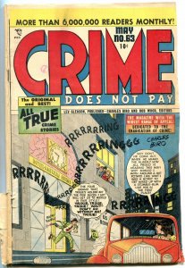 CRIME DOES NOT PAY #63-BANK ROBBING-CHARLES BIRO-PHOTOS G/VG 