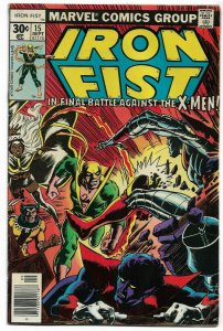 IRON FIST#15 FN- 1977 MARVEL BRONZE AGE COMICS