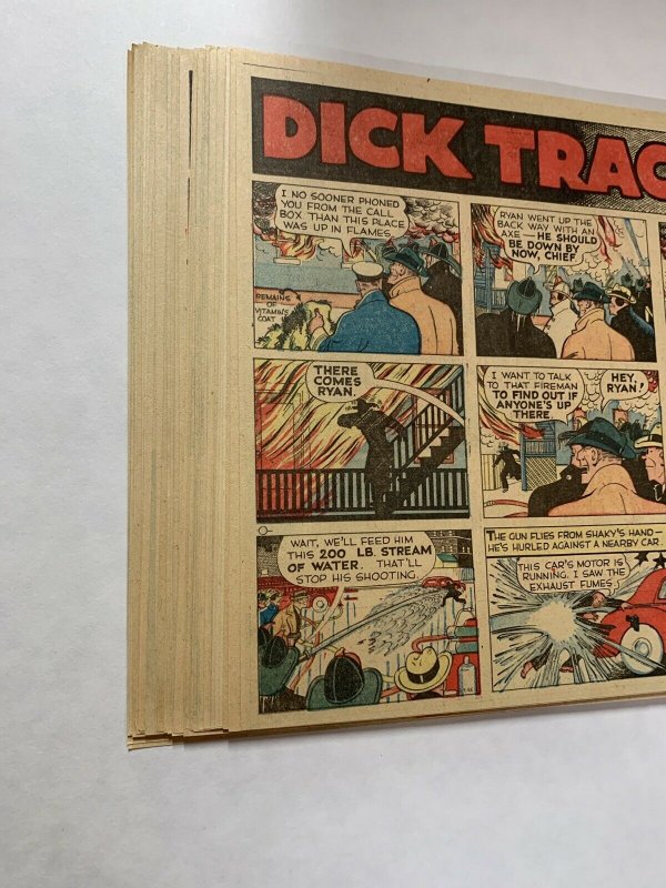 Dick Tracy Newspaper Comics Sundays 1945 Complete Year Great Shape 52 Total