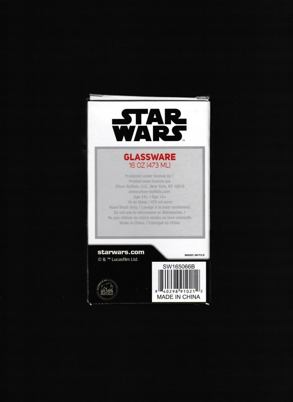 RED JOIN THE DARKSIDE | DISNEY STAR WARS | 16OZ PINT GLASS | RARE HTF | NIB