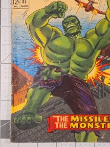Tales to Astonish #85 Awesome Hulk Cover (Marvel Comics November 1966)