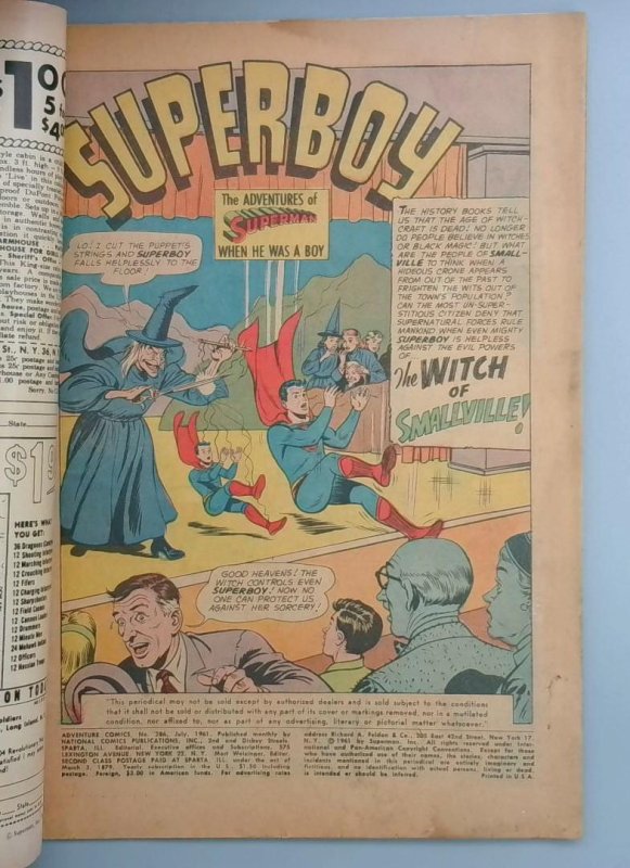 Adventure Comics #286 GD+ Bizarro Mr Mxyzptlk DC 1961