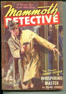 Mammoth Detective  7/1947-Ziff-Davis-hard boiled crime pulp-Frank Gruber-VG-