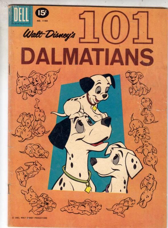 Four Color #1183 (Mar-61) VG+ Affordable-Grade 101 Dalmations, Roger, Pongo, ...