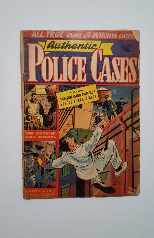 Authentic Police Cases #35 (1954) Good- 1.8 Matt Baker cover and art
