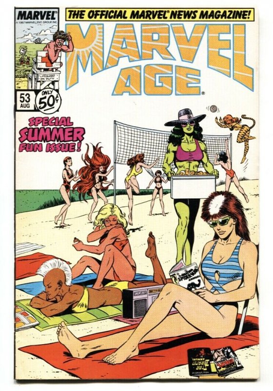 Marvel Age #53She-Hulk swimsuit cover comic book 1987