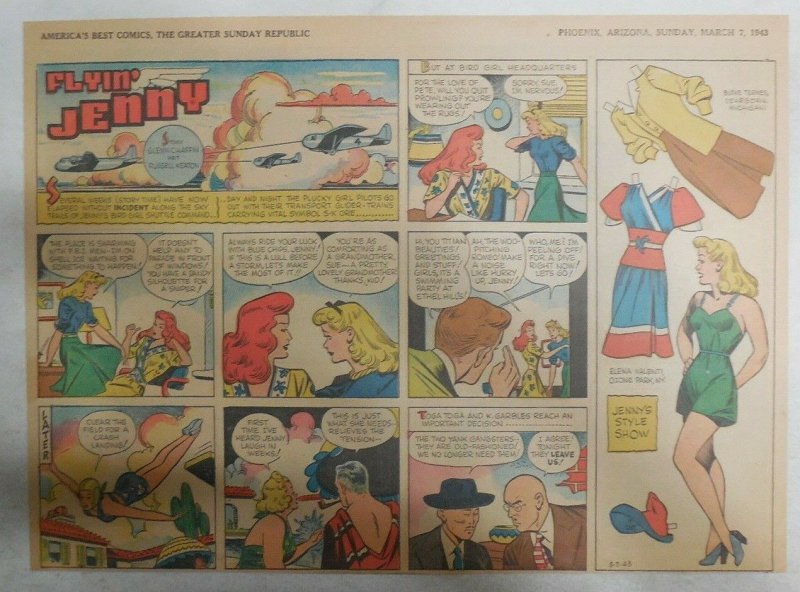 Flying Jenny Sunday Page by Russell Keaton from 3/7/1943 Size: 11 x 15 inches