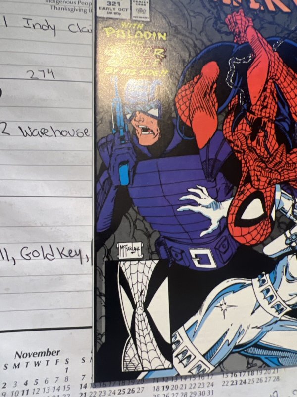 Amazing Spider-man #321 Marvel 1989 VF 8.0 Paladin, Silver Sable appearance