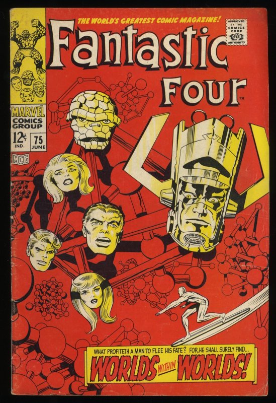 Fantastic Four #75 VG/FN 5.0 Silver Surfer Galactus! Jack Kirby Cover!