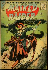 Masked Raider #4 1956- Charlton Western- Origin of White Star VG