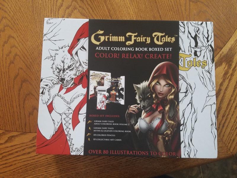 Grimm Fairy Tales Adult Coloring Book Boxed Set Zenescope GFT New