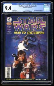 Star Wars: Heir to the Empire #6 CGC NM 9.4 White Pages Mara Jade Appearance!