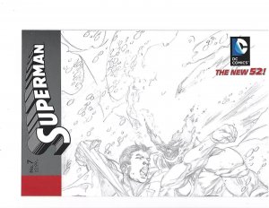SUPERMAN # 7 (2012) IVAN REIS 1:25 WRAPAROUND SKETCH VARIANT DC NEW 52 NM.