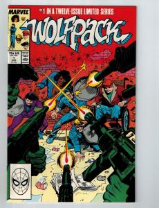 Wolfpack # 1 Of 12 Marvel Comic Book Limited Series 1988 Copper Age Issue S2