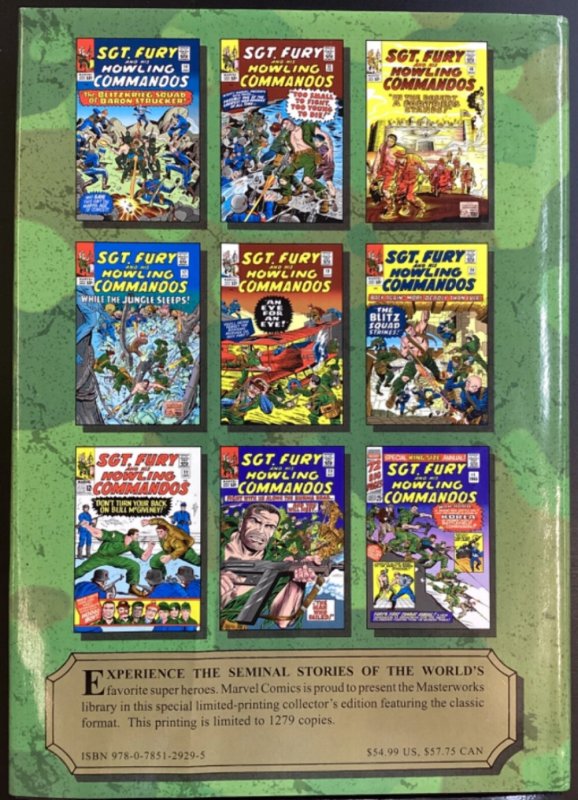 Marvel Masterworks Volume 97 Hardcover VARIANT Sgt Fury Howling Commandos Vol 2
