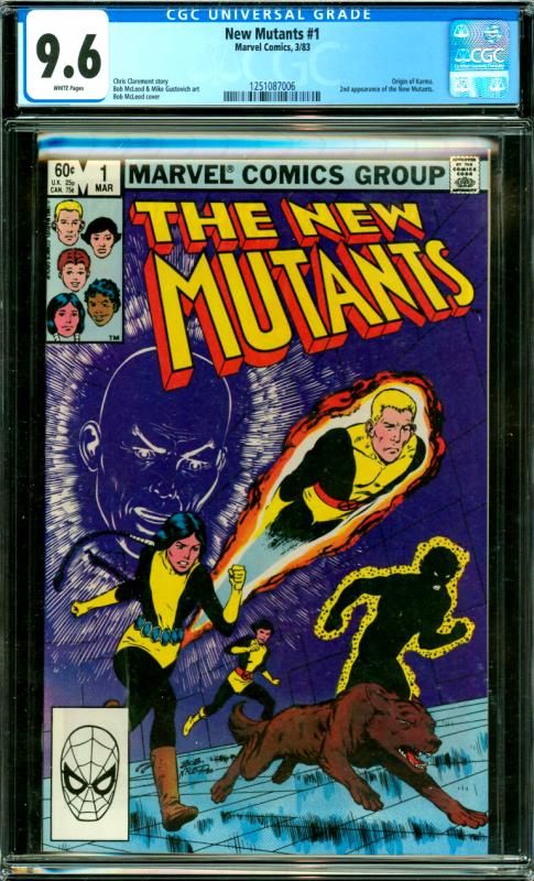 New Mutants #1 CGC Graded 9.6 Origin of Karma, 2nd New Mutants App