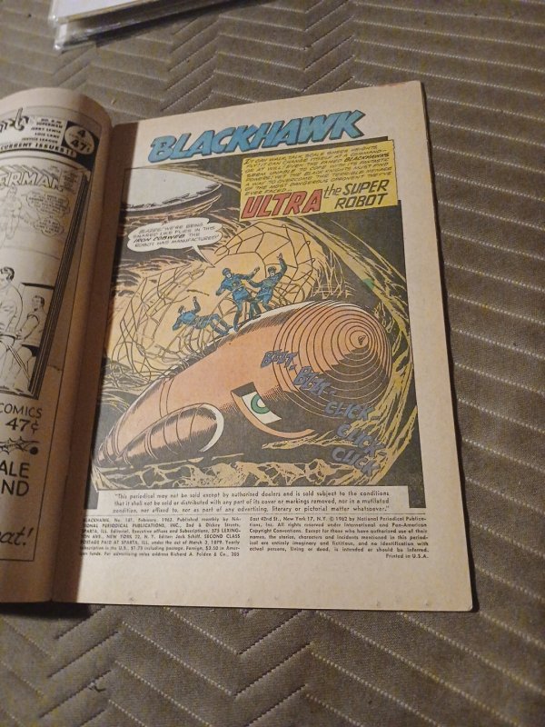 Blackhawk #181 Ultra The Super-Robot Silver Age 1963 DC Comics Scifi Story