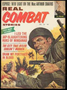 REAL COMBAT STORIES JUNE 1964-JAP SLAUGHTERING HUKS-WW2 FN