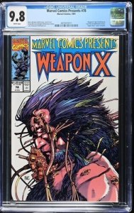 Marvel Comics Presents #78 1991 CGC 9.8 Weapon X app White Pages 011