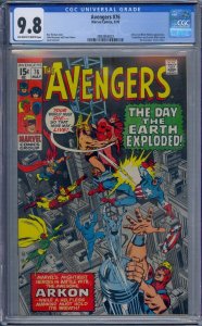 AVENGERS #76 CGC 9.8 QUICKSILVER SCARLET WITCH REJOIN TEAM JOHN BUSCEMA