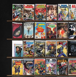 Huge Lot 140+ Comics with Prime, Alf, Shadowhawk, Firearm, Major Bummer & More!