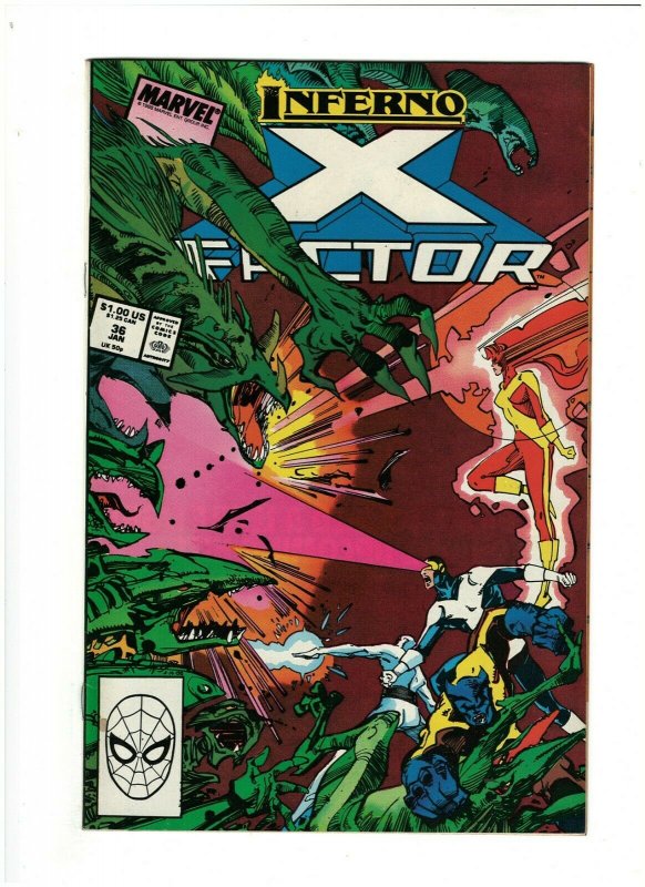 X-Factor #36 VF+ 8.5 Marvel Comics 1989 Inferno, Mr. Sinister & Goblin Queen 