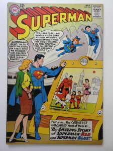 Superman #162  (1963) Superman Red, Superman Blue! Sharp VG+ Condition!
