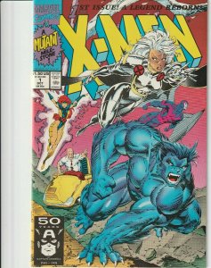 X-MEN # 1 JIM LEE COVER 1991 MARVEL.