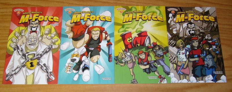 Johnny Blaster's M-Force #1-4 VF/NM complete series all ages - kids vs martians