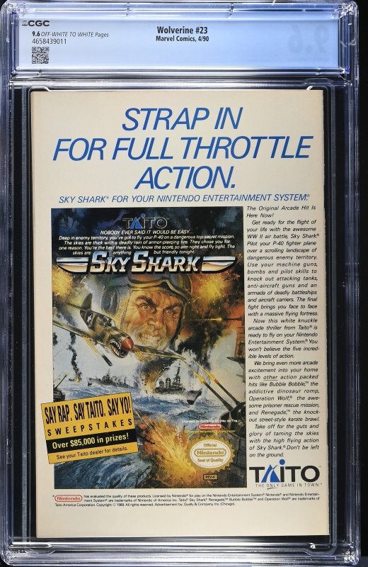 Wolverine #23 (4/90) Graded CGC 9.6