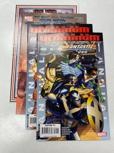 4 MARVEL comic book Invaders #0 1 Ultimate Fantastic Four X-Men Annual 78 KM10