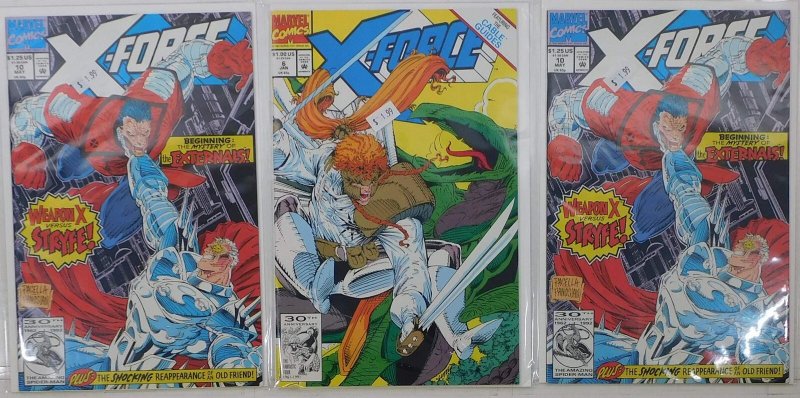 X-Force Lot of 3 #6, 10 x2 (1992) Marvel Comics 1st Print Comic Books