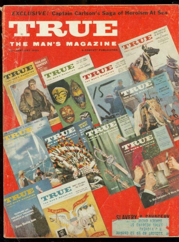 TRUE MAGAZINE JAN 1959-ARAB DISMEMBERMENT TORTURE-PULP VG
