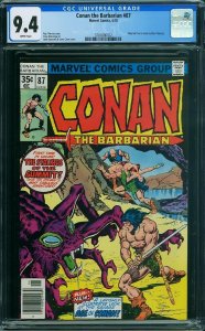 Conan the Barbarian #87 (1978) CGC 9.4 NM