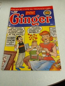 Ginger #8 Archie 1953 Golden age good girl art Comics Harry Lucey cover OH SNAP!