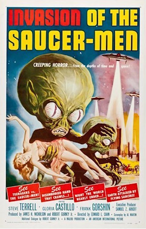 Invasion of the Saucer Men Vintage Movie Poster 24 x 36