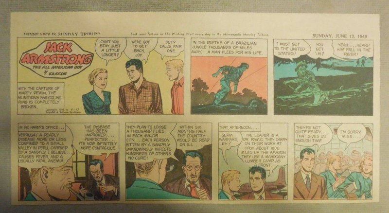 Jack Armstrong The All American Boy by Bob Schoenke 6/13/1948 Third Size Page !