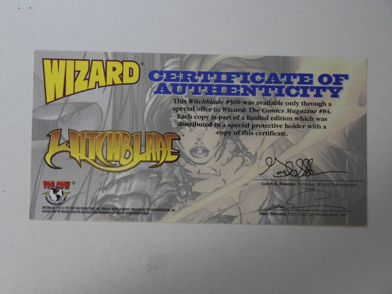 Witchblade #500 (1998) W/ COA