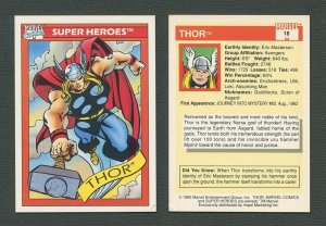 1990 Marvel Comics Card  #18 ( Thor )  NM