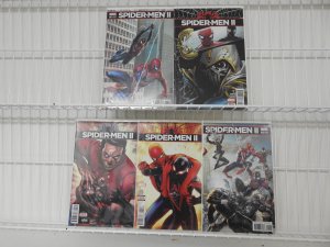 Spider-Men II #1 Variant Edition,2,3,4,5 Beautiful Complete Set! Avg NM- Cond!