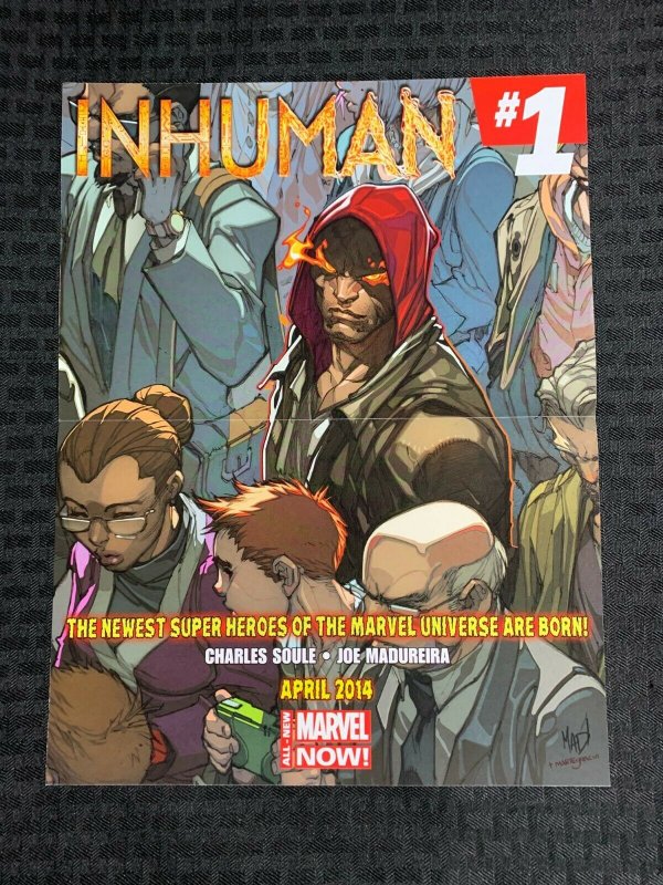 2014 ORIGINAL SIN #1 & HUMAN #1 10.25x13.25 Promo Poster VF/NM 9.0 (2-Sided)